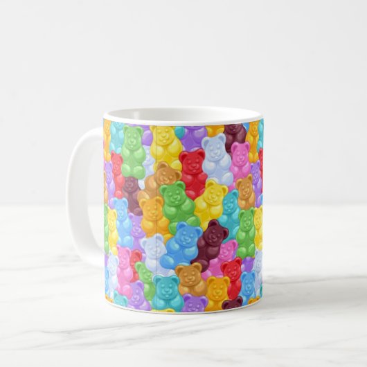 Rainbow Gummy Beer Personalized Mug Koffiemok (Voorkant links)