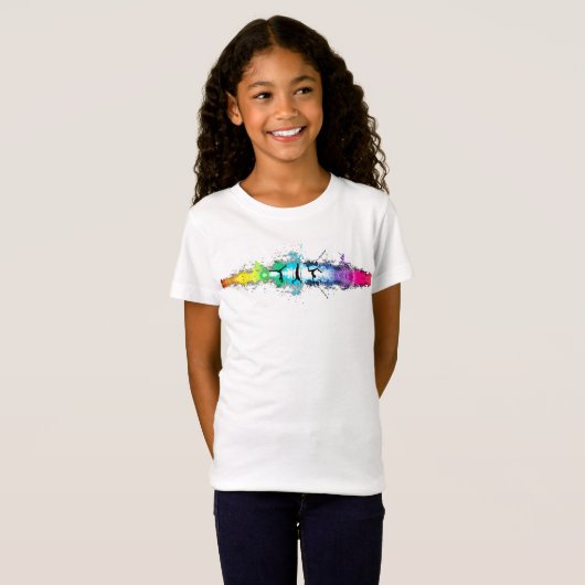 Rainbow Gymnastics - Black T-shirt (Voorkant volledig)