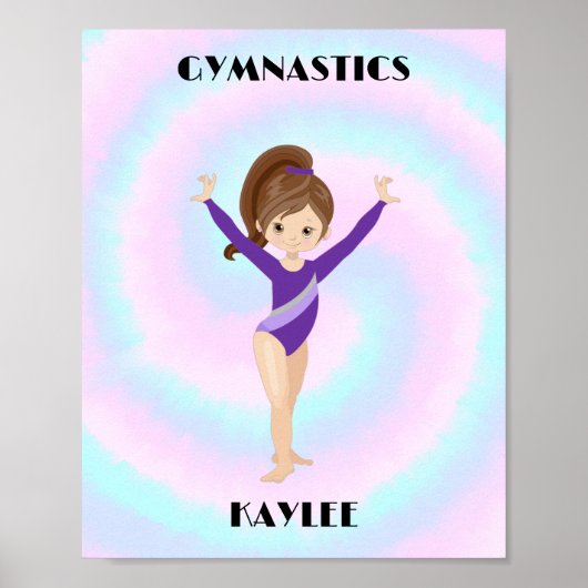 RAINBOW GYMNASTICS GYMNAST, persoonlijk Poster (Voorkant)