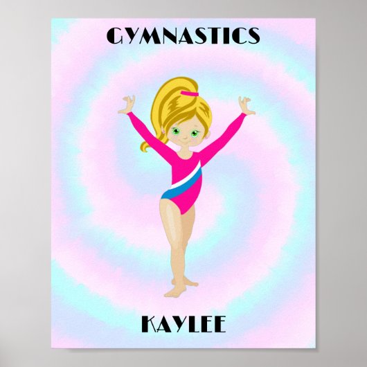RAINBOW GYMNASTICS GYMNAST, persoonlijk Poster (Voorkant)