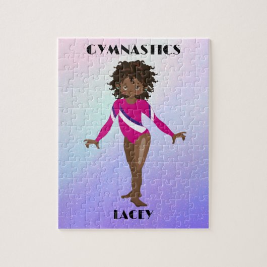 RAINBOW GYMNASTICS GYMNAST PUZZLE Persoonlijk Legpuzzel (Verticaal)