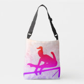 Rainbow Gymnastics Ongelijke Bars Gepersonaliseerd Crossbody Tas (Voorkant)