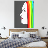 Rainbow Hair Canvas Afdruk (Insitu (Slaapkamer))