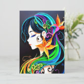 Rainbow Hair Dream Kaart (Staand voorkant)