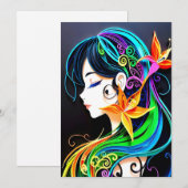 Rainbow Hair Dream Kaart (Voorkant / Achterkant)