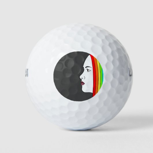 Rainbow Hair Golfballen (Voorkant)