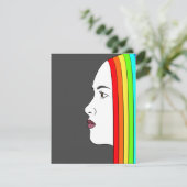 Rainbow Hair Kaart (Staand voorkant)