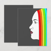 Rainbow Hair Kaart (Voorkant / Achterkant)