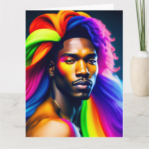 Rainbow Hair LGBT Groetjes Kaart