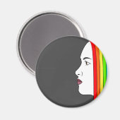 Rainbow Hair Magneet (Voorkant / Achterkant)