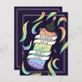 Rainbow Hair Pastel Dye Fles Donker Girly Briefkaart (Voorkant / Achterkant)