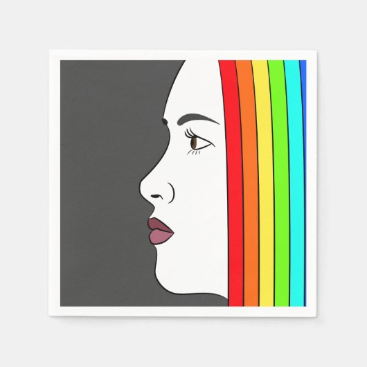 Rainbow Hair Servet (Voorkant)