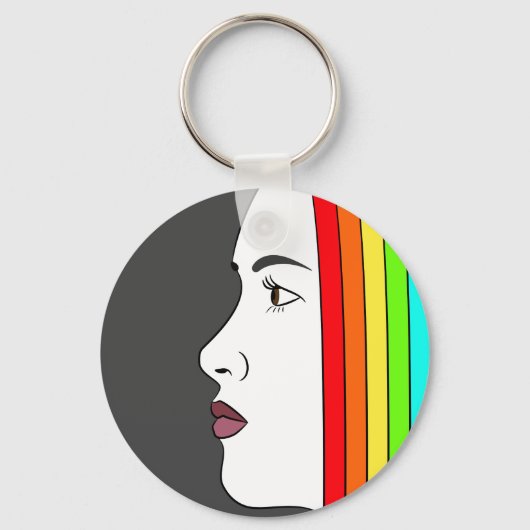 Rainbow Hair Sleutelhanger (Voorkant)