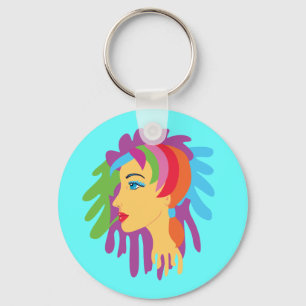 Rainbow Hair Sleutelhanger