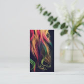 Rainbow Hair Stylist Profiel Kaarten Visitekaartje (Staand voorkant)