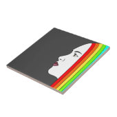 Rainbow Hair Tegeltje (Zijkant)