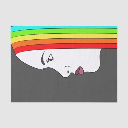 Rainbow Hair Tissuepapier (Voorkant)