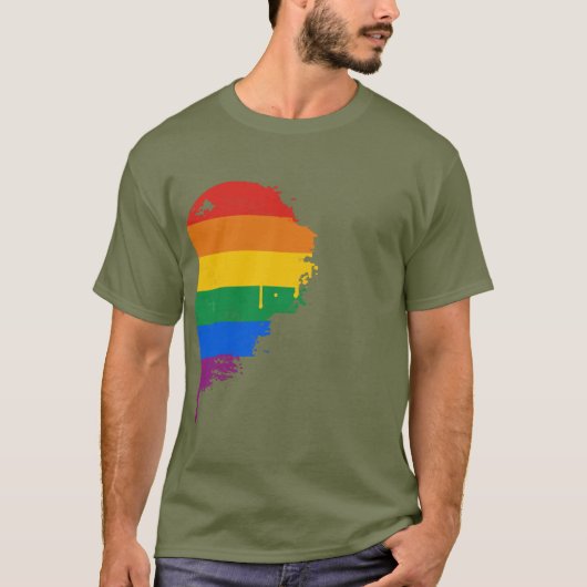 RAINBOW HALF HEART RIGHT -.png T-shirt (Voorkant)