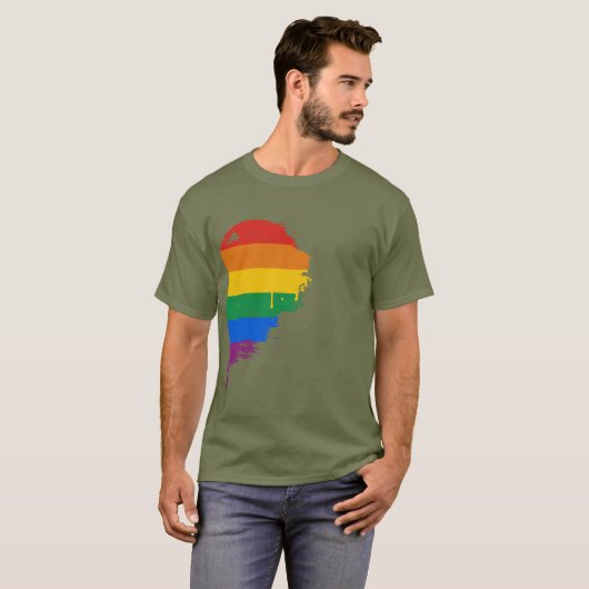 RAINBOW HALF HEART RIGHT -.png T-shirt (Voorkant volledig)