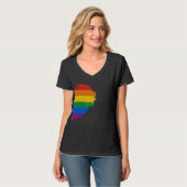 RAINBOW HALF HEART RIGHT -.png T-shirt (Voorkant volledig)