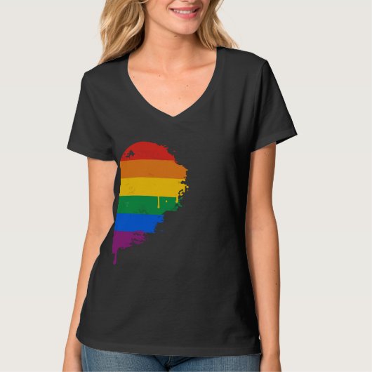 RAINBOW HALF HEART RIGHT -.png T-shirt (Voorkant)