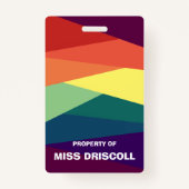 Rainbow Hall Pass voor leerkrachten Badge (Achterkant)