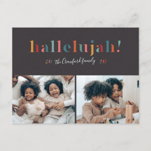 Rainbow Hallelujah Holiday Card Feestdagenkaart