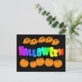 Rainbow Halloween Briefkaart (Staand voorkant)