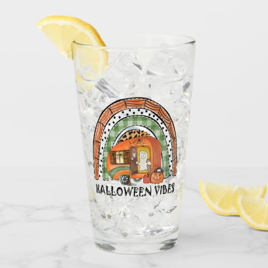 Rainbow Halloween Vibes Camper/ Trailer Glas (Voorkant ijs)