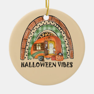 Rainbow Halloween Vibes Camper/Trailer Keramisch Ornament