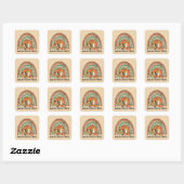 Rainbow Halloween Vibes Camper/Trailer Vierkante Sticker (Vel)