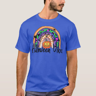 Rainbow Halloween Vibes pompoen in het pleister Ha T-shirt