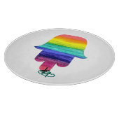 Rainbow Hamsa Art Cutting Board Snijplank (Hoek)
