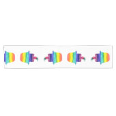 Rainbow Hamsa Art Table Runner Korte Tafelloper (Horizontaal)