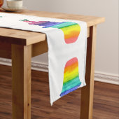Rainbow Hamsa Art Table Runner Korte Tafelloper (Voorbeeld)
