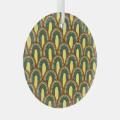 Rainbow Hand-Drawn: naadloze charme. Glas Ornament (Voorkant Rechts)