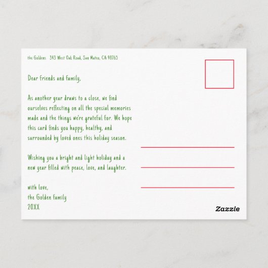 Rainbow Hand-Drawn Schattigee Vakantie CUSTOM 3 FO Briefkaart (Achterkant)