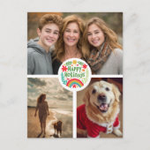 Rainbow Hand-Drawn Schattigee Vakantie CUSTOM 3 FO Briefkaart (Voorkant)