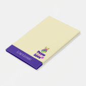 Rainbow Hand Peace Sign Peace and Love Typografie Post-it® Notes (Schuin)