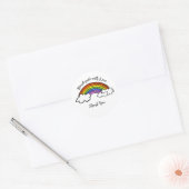 Rainbow Handmade with Love Round Sticker (Envelop)