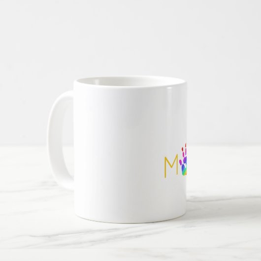 Rainbow Handprint MOMMY Love Moederdag Keepsake Koffiemok (Voorkant links)