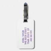 Rainbow Handprint Pastel Bagagelabel (Achterkant verticaal)