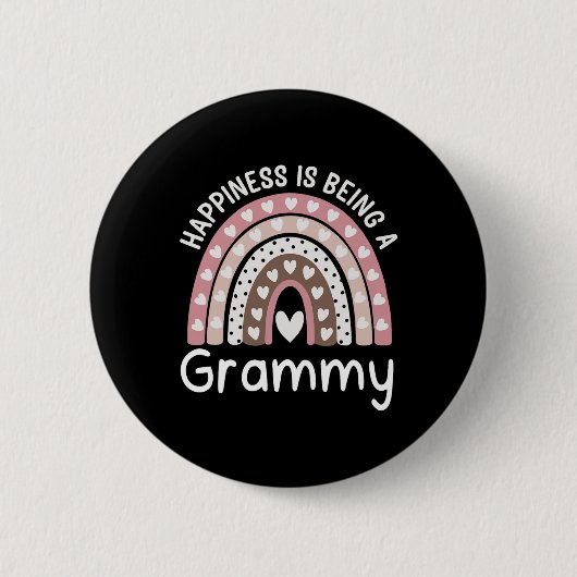 Rainbow Happiness is een echte Grammy Ronde Button 5,7 Cm (Voorkant)