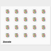 Rainbow Happy 100 dagen schoolpotlood 100ste dag Ronde Sticker (Vel)