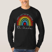 Rainbow Happy 100th Day Of School 4th Fourth Grade T-shirt (Voorkant)
