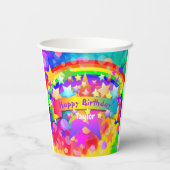 Rainbow Happy Birthday Cup HAMbyWG Papieren Bekers (Achterkant)