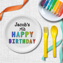 Rainbow Happy Birthday gepersonaliseerd