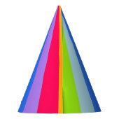 Rainbow Happy Birthday gepersonaliseerde naam pet Feesthoedjes (Achterkant)