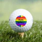#Rainbow Happy Birthday Golfballen (Insitu Shirt)
