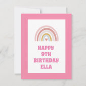 Rainbow Happy Birthday Invitation – Aangepaste tek (Voorkant)